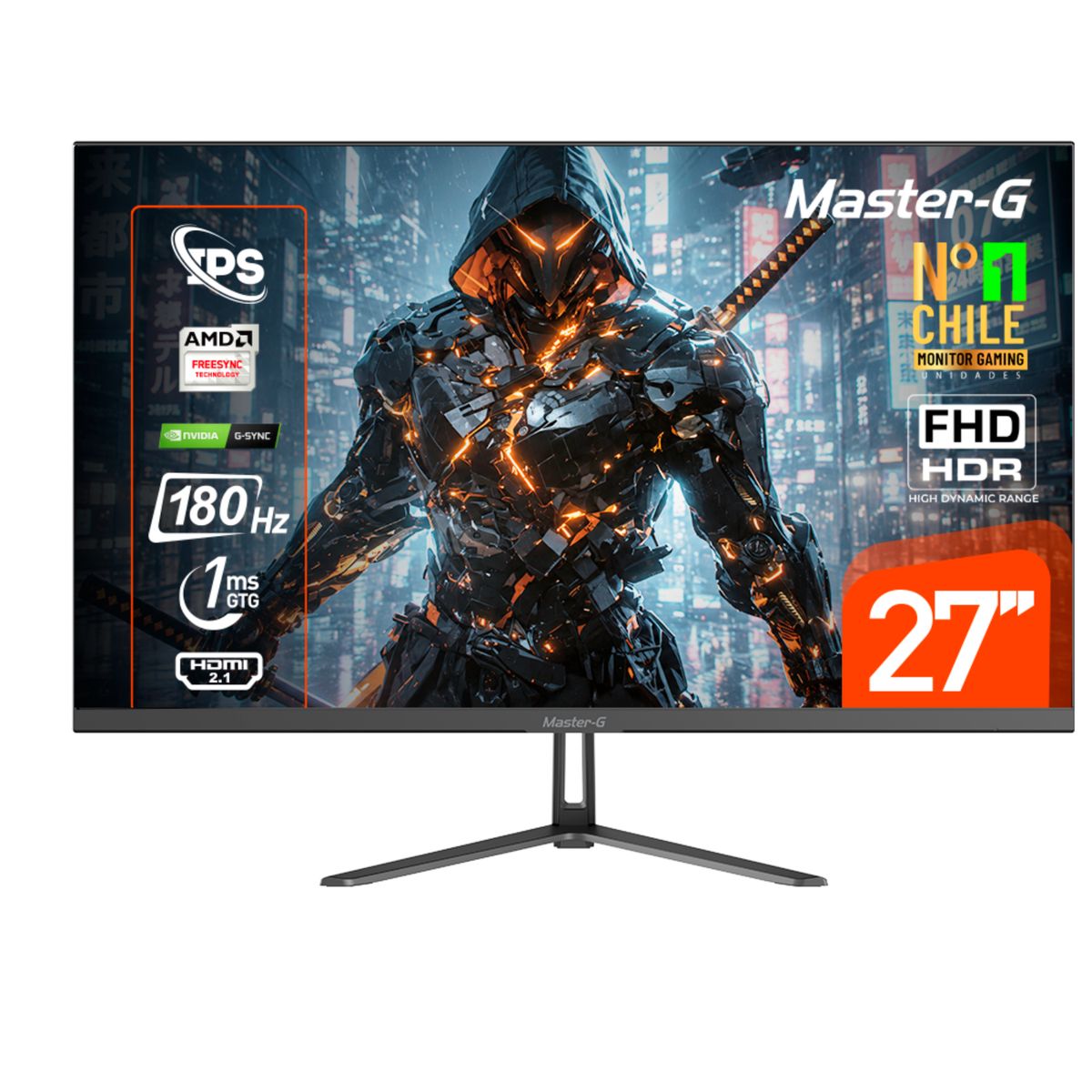 MASTER G - Monitor Gamer 27" FHD IPS HDR 180Hz 1Ms MGMG2742 Master-G