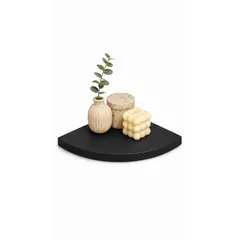 GENERICO - Repisas Flotante Negro Acabado Madera Pared 30cm Esquinera