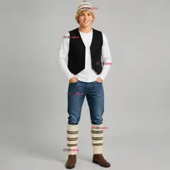 UTILISIMO - Set Chilote De Gorro Polainas Tipico Juvenil Fiestas Patrias