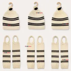 UTILISIMO - Pack 3 Set Chilote De Gorro Polainas Tipico Juvenil Fiestas Patrias