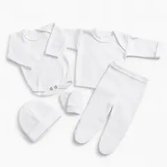 GENERAL - Ajuar 5 Piezas Liso Talla 0/3 Meses Rosado Claro