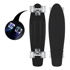 GENERICO - Skate Penny Patineta Negro Ruedas Led Niños BELUG