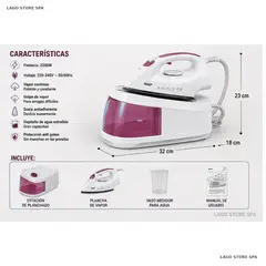 MOVI - Set de planchado profesional RAF 1355 2200W con vapor continuo