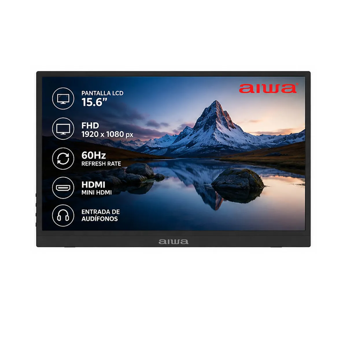 AIWA - Monitor Portátil Aiwa 15.6'' Lcd Full Hd 60hz Aw-por15