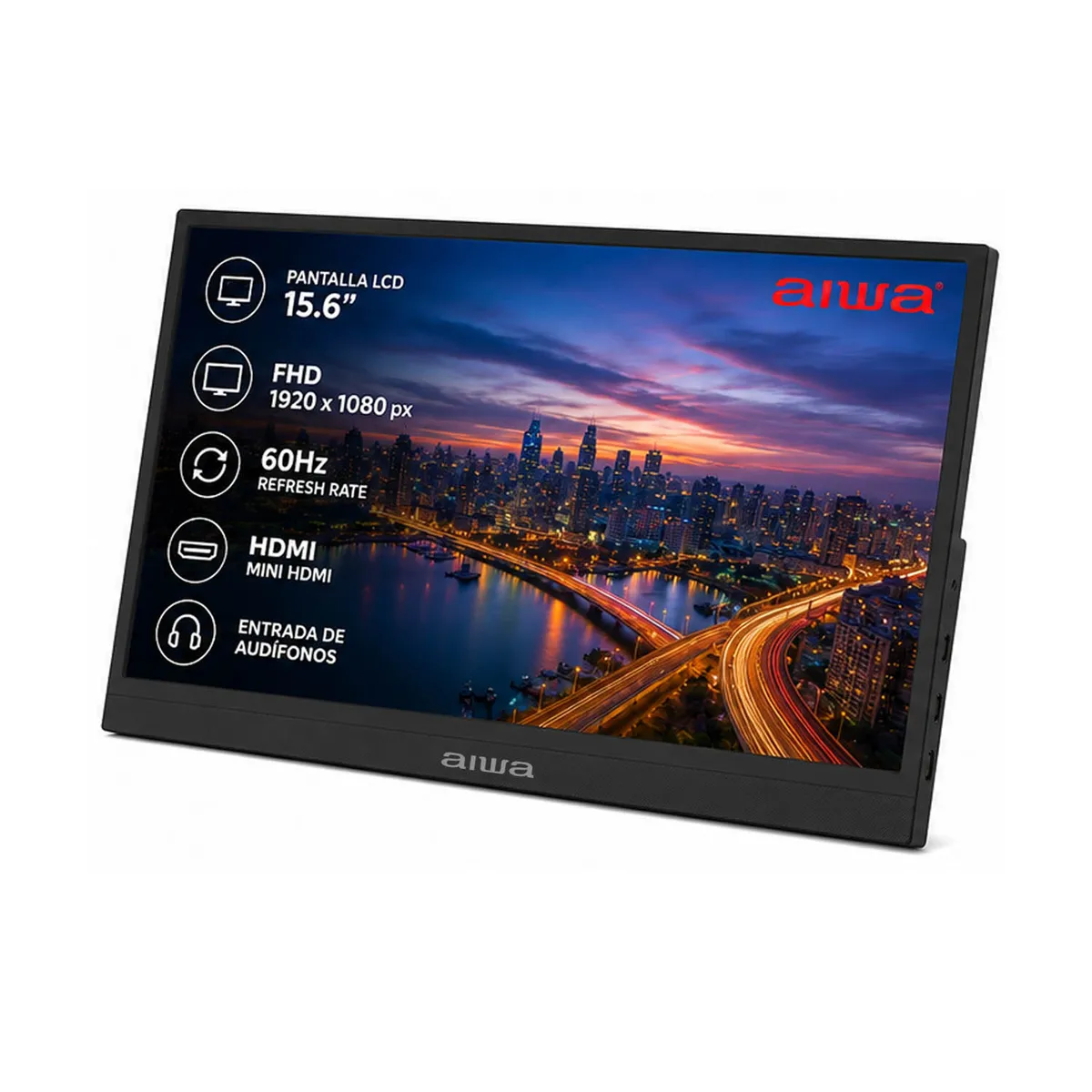 AIWA - Monitor Portátil Aiwa 15.6'' Lcd Full Hd 60hz Aw-por15