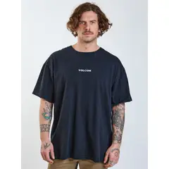 VOLCOM - Polera Oversize Lad Stone Negro Hombre