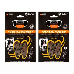 ZUPET - Pack X2 UN - QCHEFS DENTAL SNACK MASTICABLE PERRO (65 GR)