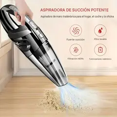MOVI - ASPIRADORA INHALAMBRICA AUTO Y CASA con accesorios