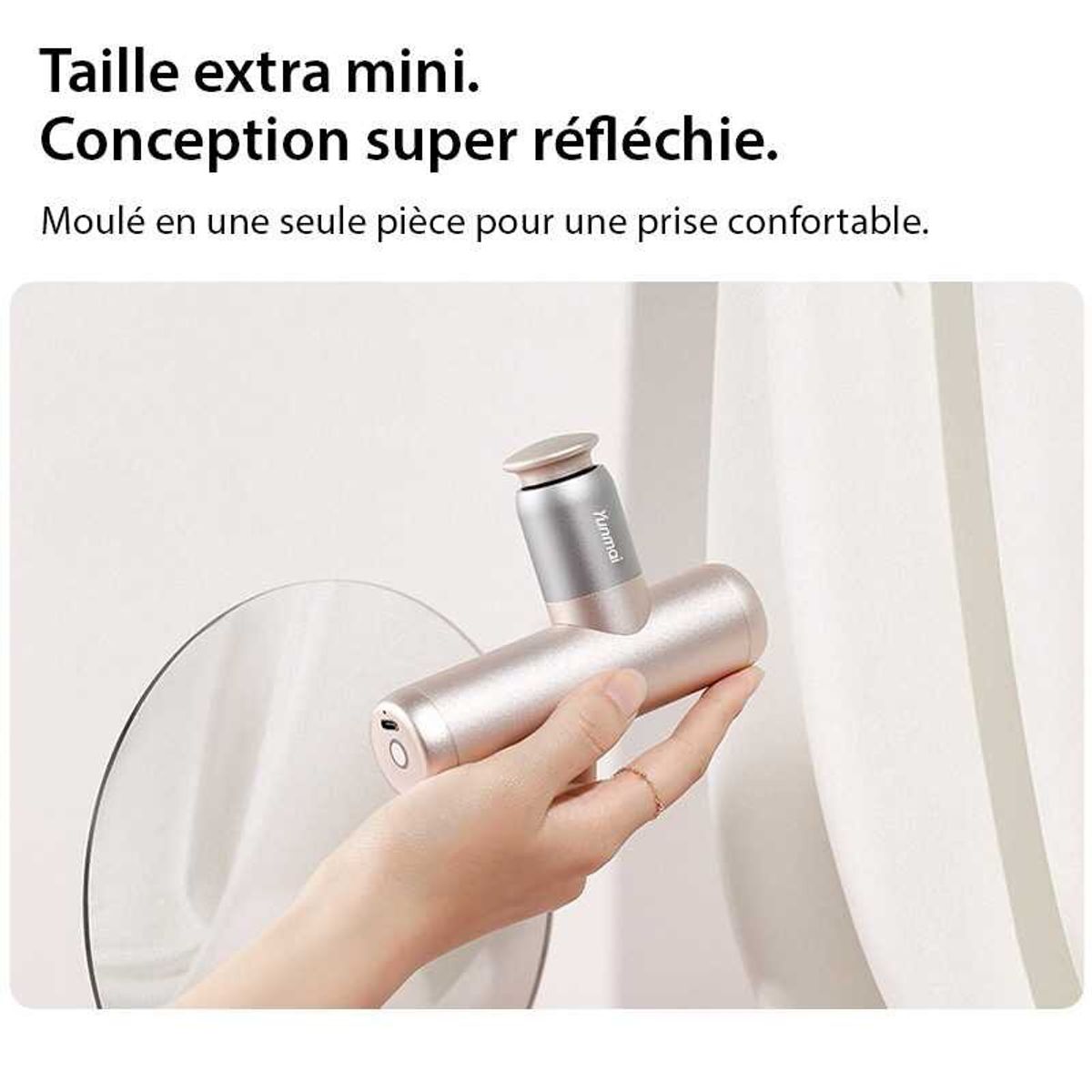 YUNMAI - Xiaomi Yunmai Pistola De Masaje Extra Mini Rosado