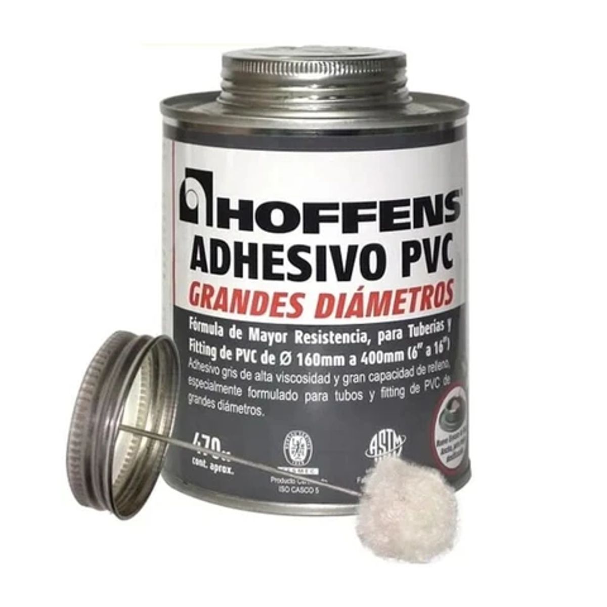 HOFFENS - Adhesivo PVC 470 ml para Grandes Diámetros