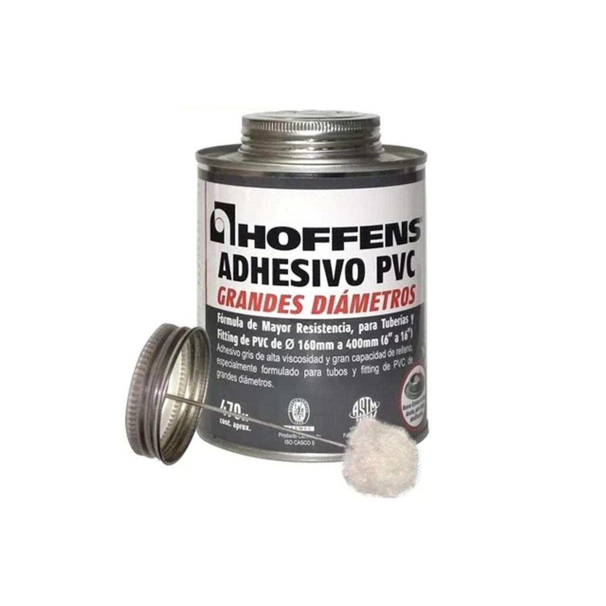 HOFFENS - Adhesivo PVC 470 ml para Grandes Diámetros