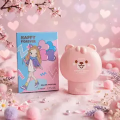 HAPPY FOREVER - Set Eau de Parfum 50ml + Crema Manos y Cuerpo Osito - Pack Kawaii Regalo Niña