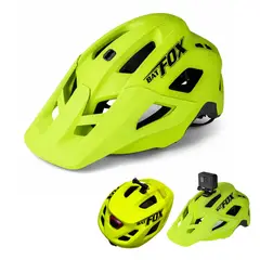 DEFENSOR FOREVER - Casco MTB BatFox Certificado Luz USB y Soporte Cámara