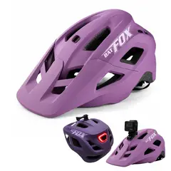 DEFENSOR FOREVER - Casco MTB BatFox Certificado Luz USB y Soporte Cámara