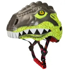 DEFENSOR FOREVER - Casco Infantil Dinosaurio 3D BatFox Certificado Luz USB