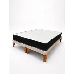 GENERICO - Base de Cama King beis con Colchón