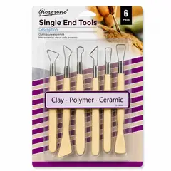 GIORGIONE - Herramientas Para Modelar Arcilla Cerámica Set 6 Piezas - SC