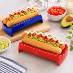 GENERICO - Pack 5 Porta Completos Hot Dog Plástico Reutilizable Color Surtido