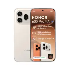 HONOR - Celular 600 Pro 12+512GB Snapdragon 8 Elite MagicOS 10 Cámara nocturna ultranítida de 200MP