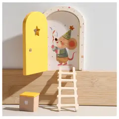 ATURE - Puerta Ratón Pérez Con Escalera Y Buzon, Duende Decorativo