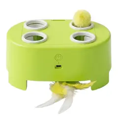 DANWEILE - Juguete para gatos con ratón - Verde