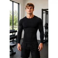 LOOK SHOP - Camiseta Hombre Compresión. Deportiva Gimnasio, Primera Capa 7463