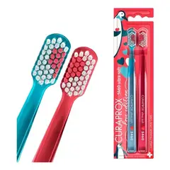 GENERICO - Pack Duo Cepillos De Dientes Curaprox Love Edition 5460 Rojo