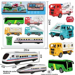 TIOZONEY - Set de Camiones y Tren de juguete