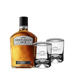 JACK DANIELS - Pack Gentleman Jack 750cc + 2 Vasos Exclusivos - Regalo Ideal