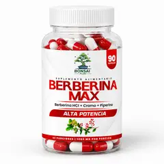 BONSAI PLUS - Berberina Max 1000 mg con Cromo y Piperina 90 Cápsulas
