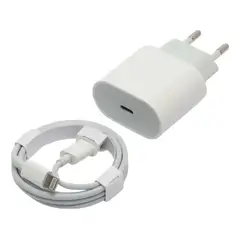 APPLE - Cargador USB-C 20W Con Cable C Lightning 1mt 11 12 13 14