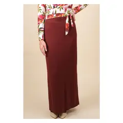 ACOCO - Falda Mujer Vino Maxi Crilla