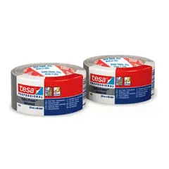 TESA - Pack 2un Cinta Duct Tape Extra Power 25mx50mm Gris Liso