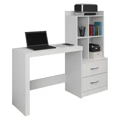 DI PORETTI - Escritorio Alana 2 Cajones Blanco/Turquesa