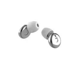 WOO EARPLUGS - Tapones Auditivos Reductores de Ruido Woo Switch Ajustables 3 Niveles 18/23/27 dB color Plateado