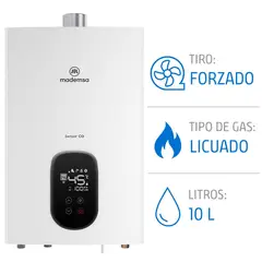 MADEMSA - Calefont Gas Licuado 10 Litros Tiro Forzado
