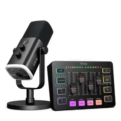 FIFINE - Kit Micrófono Dinámico Y Mezclador De Audio Para Streaming