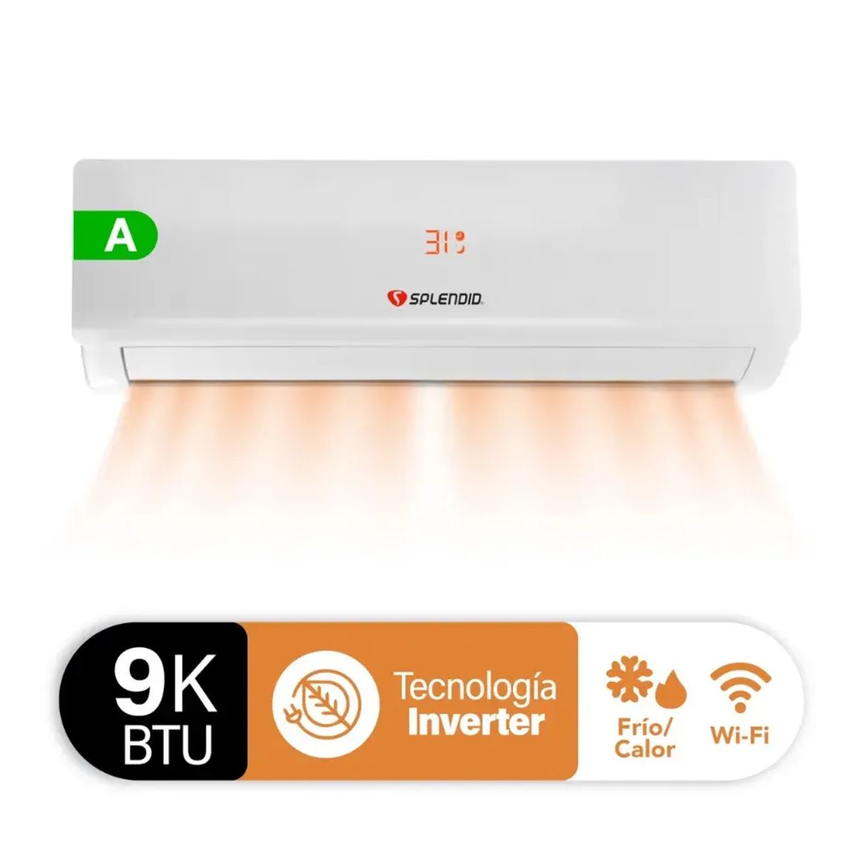 SPLENDID - Aire acondicionado split 9000BTU Inverter Splendid