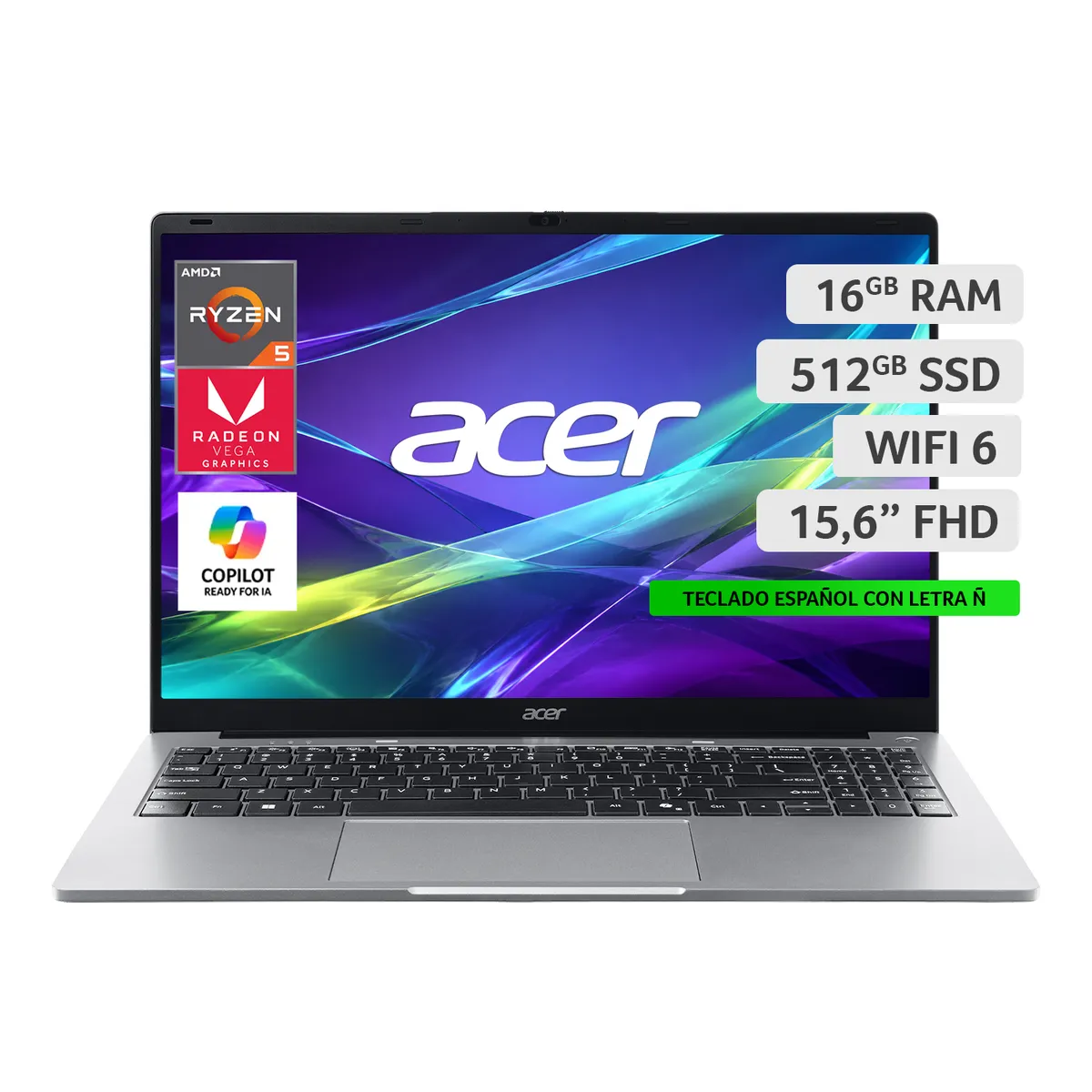 ACER - Notebook ACER AL15-410P-R9ND-3 - AMD Ryzen™ 5 3500U - 16GB RAM - 512GB SSD - 15.6" FHD