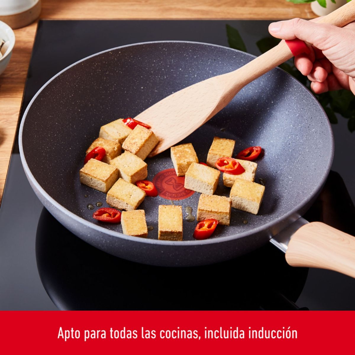 TEFAL - Batería De Cocina Antiadherente 9 Piezas Natural Force Tefal