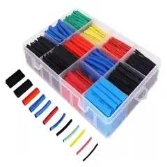 GENERICO - Kit Tubos Termoretractil Colores Mixtos 530 Piezas