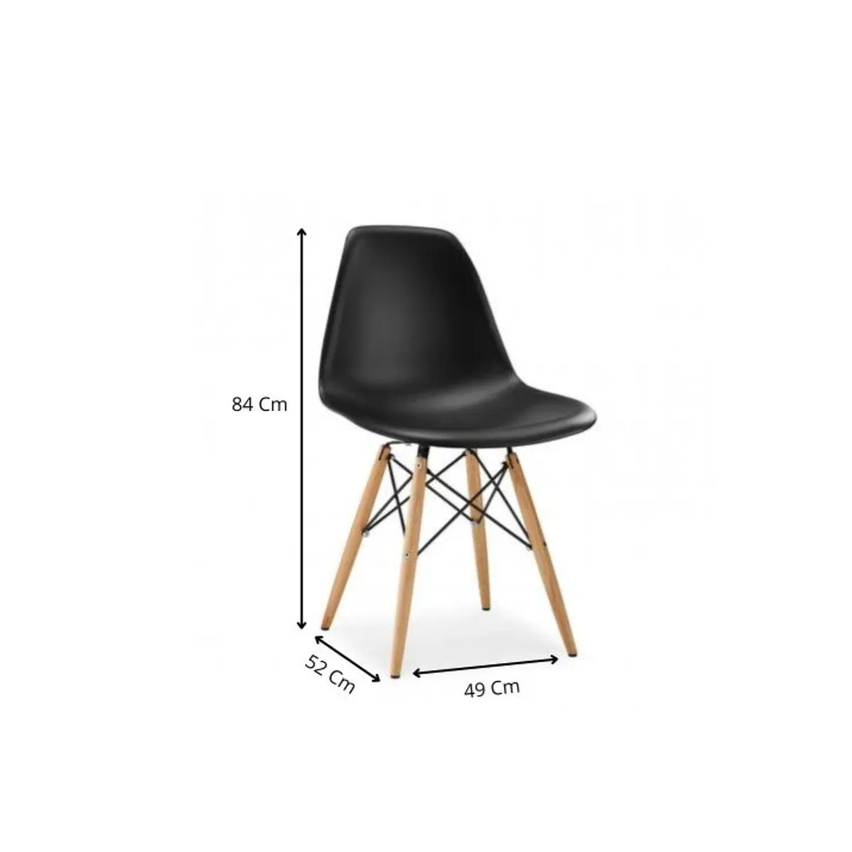 Silla Eames Clasica Negra para Comedor, marca GENERICO - Foto Principal