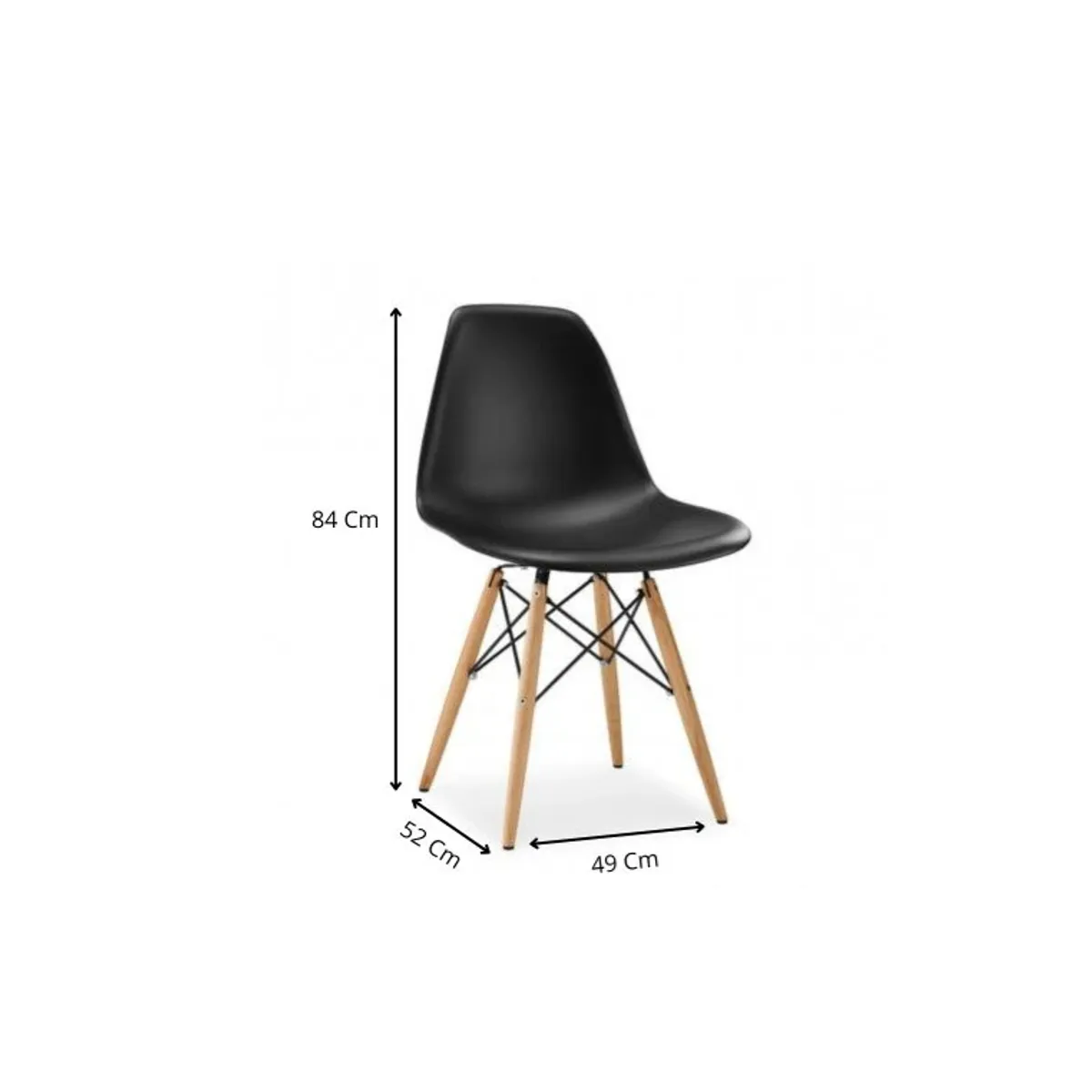 Silla Eames Clasica Negra para Comedor, marca GENERICO - Foto Principal