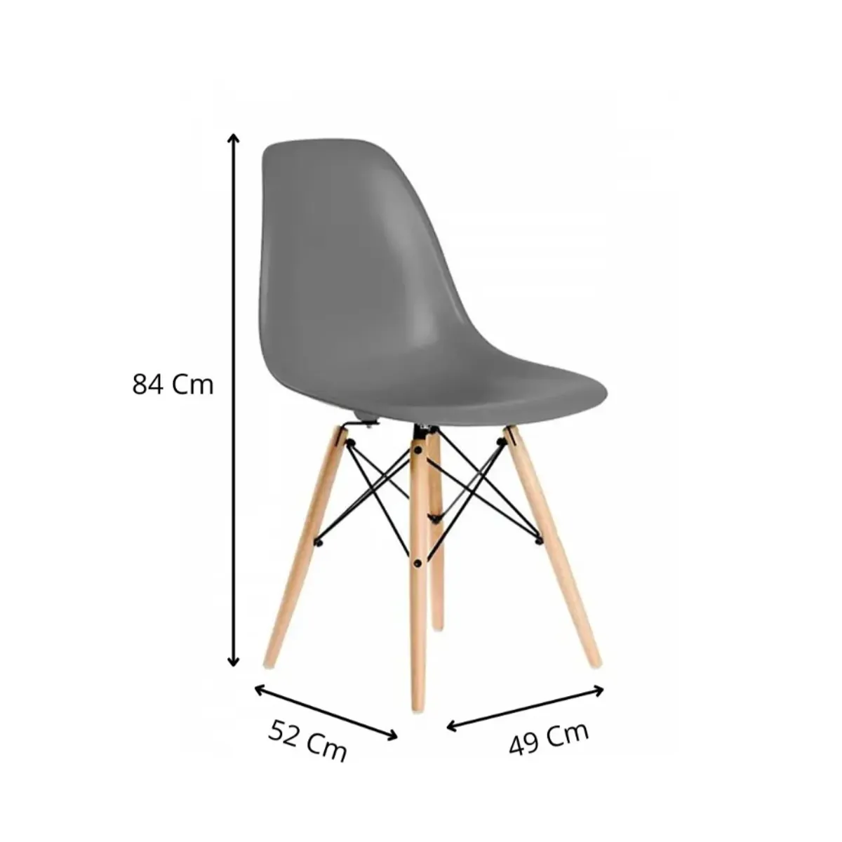 Silla Eames Clasica Gris para Comedor, marca GENERICO - Foto 2