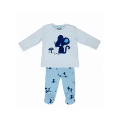 PUMUCKI - Conjunto Polera Manga Larga y Pantalon con Cubre Patitas Niño