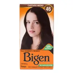 BIGEN - Tintura 46 Castaño Medio Sin Amoníaco Permanente 6g