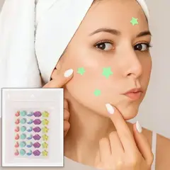 GENERICO - Herramientas para Espinillas Parches para Acné en Forma de Gota, Estrella, Luna y Nube de Colores