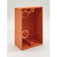 HOFFENS - (pack 50) Caja Distribución Embutida Eléctrica Pvc Tabique Naranja