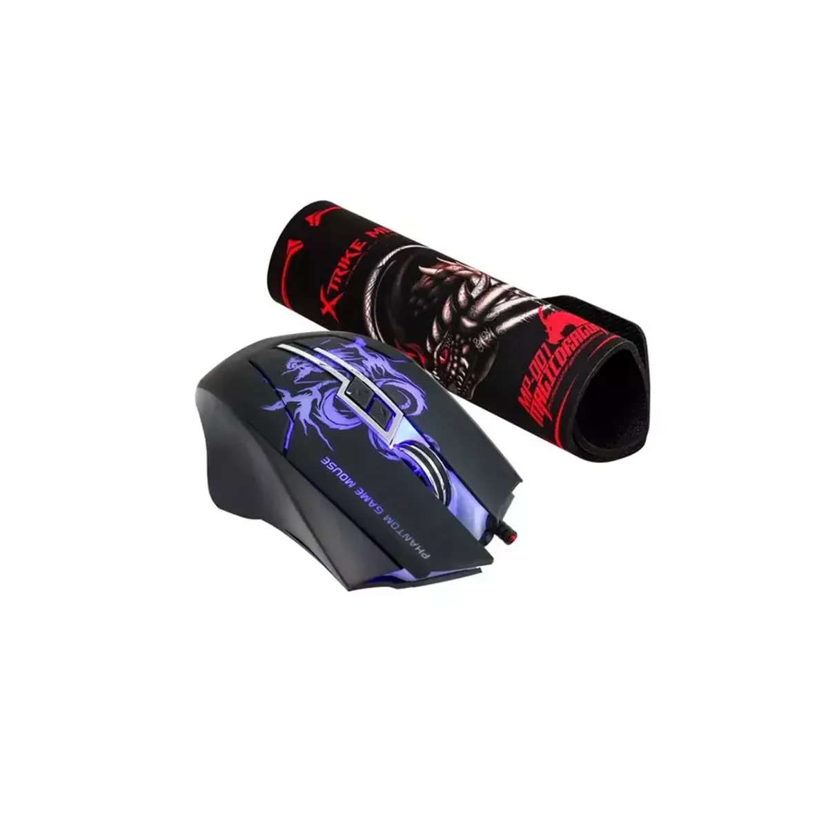 XTRIKE-ME - Kit Mouse+mousepad Gaming Xtrike-me Negro