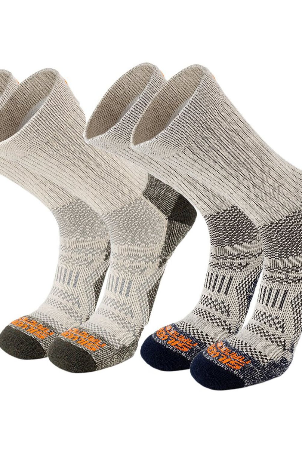 SILVERA - 2 Pack Calcetines Algodon Pima Para  Trekking